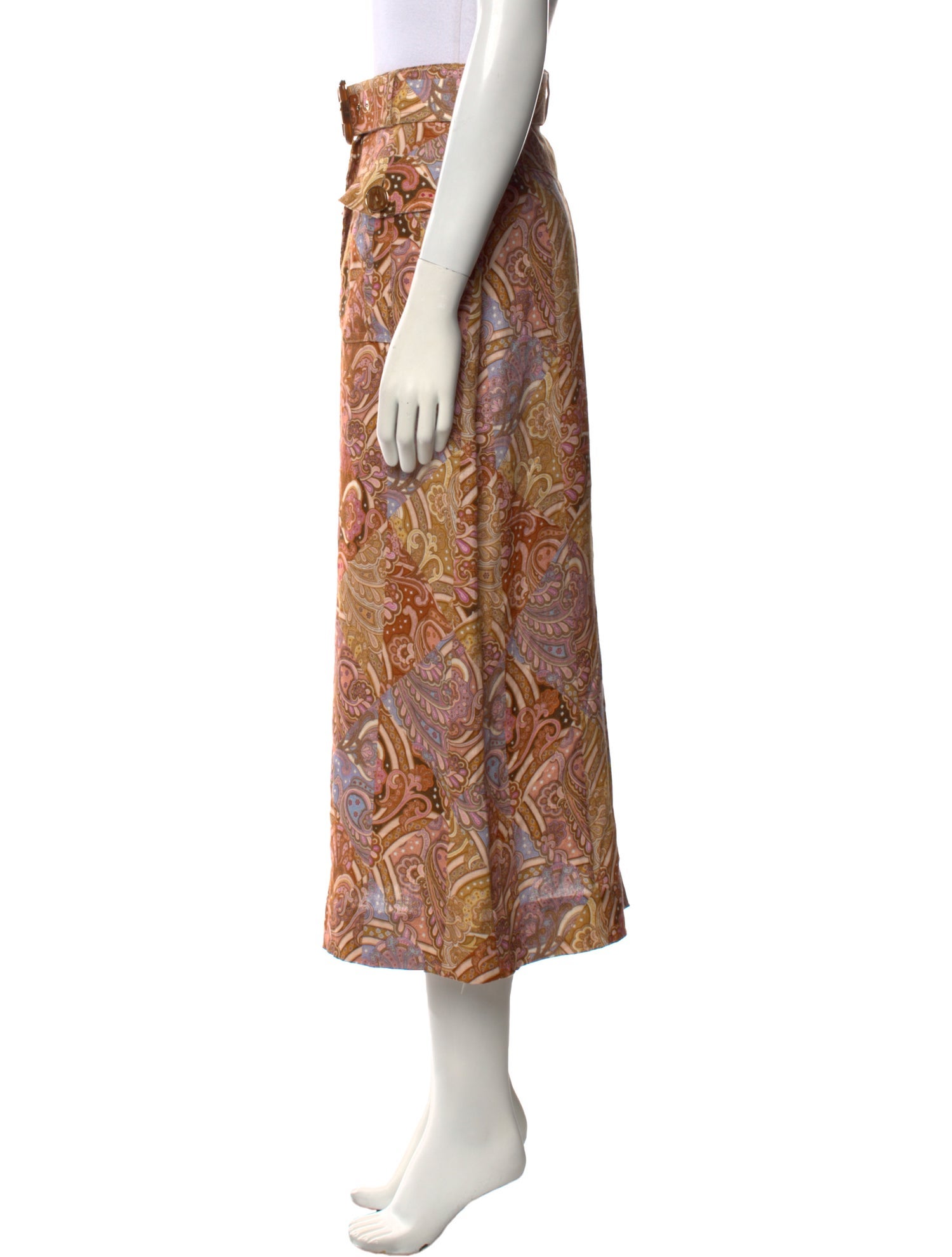 Zimmermann Linen Midi Length Skirt