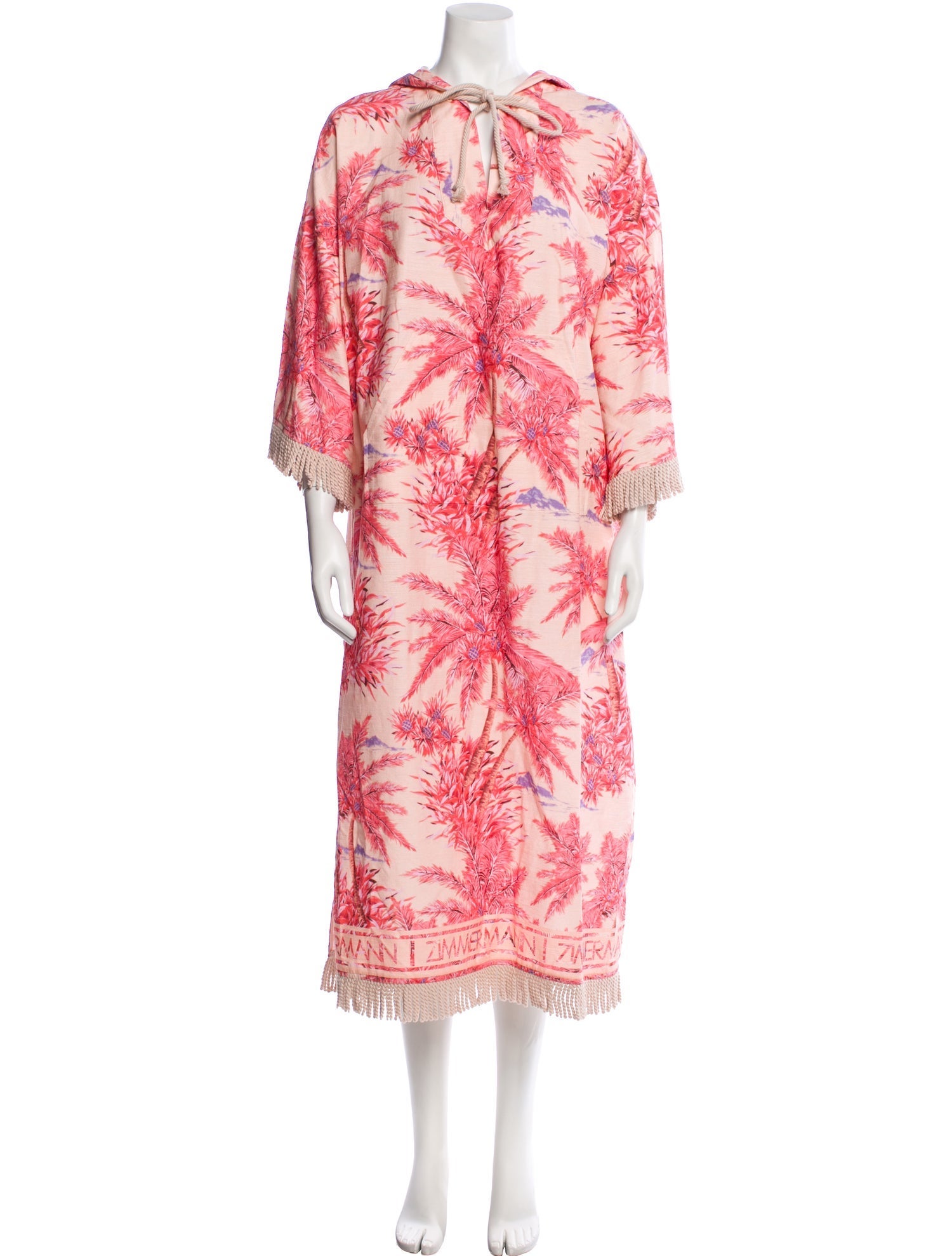 Zimmermann Printed Fringe Trim Accent Cover-Up w/ Tags