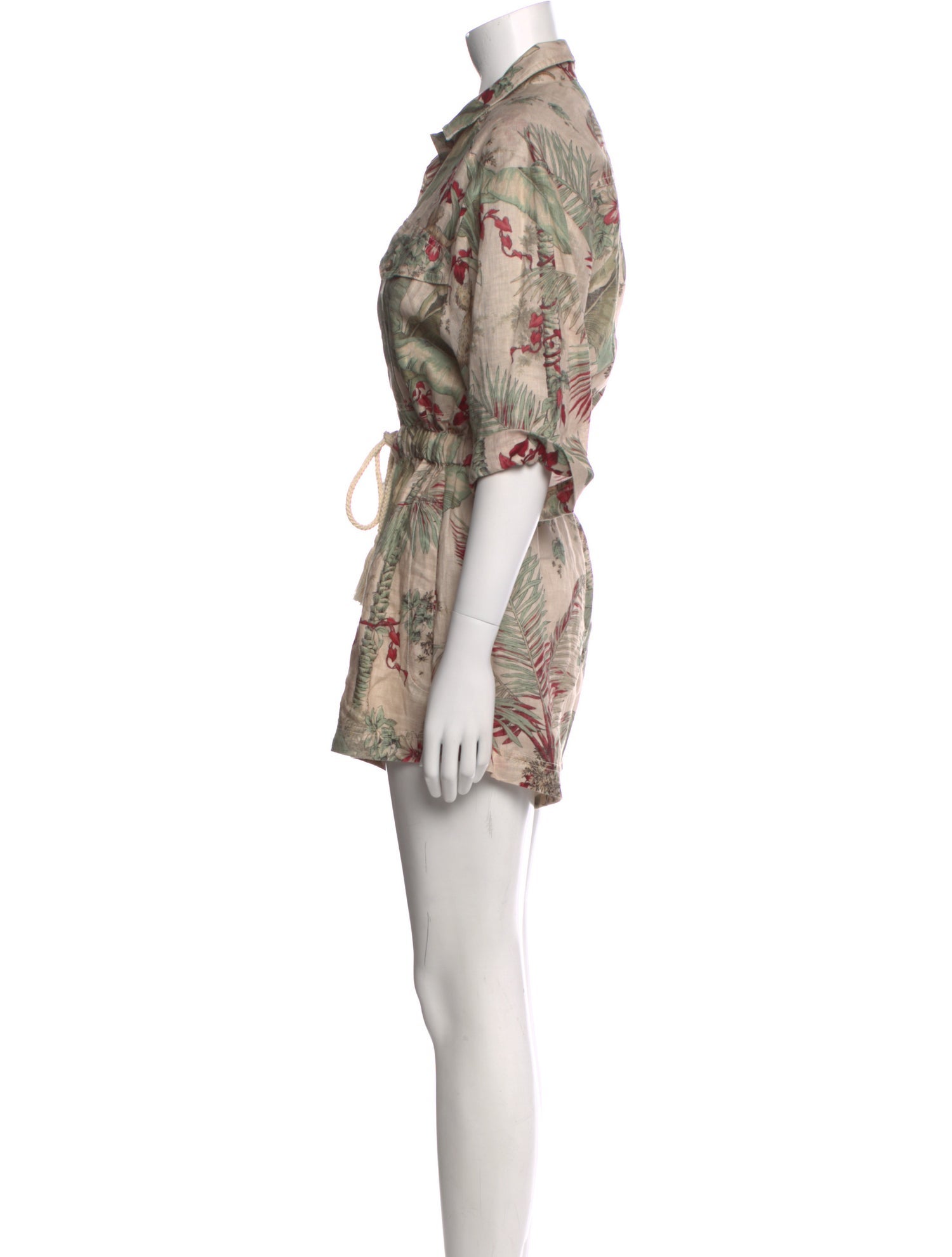 Zimmermann Linen Printed Romper