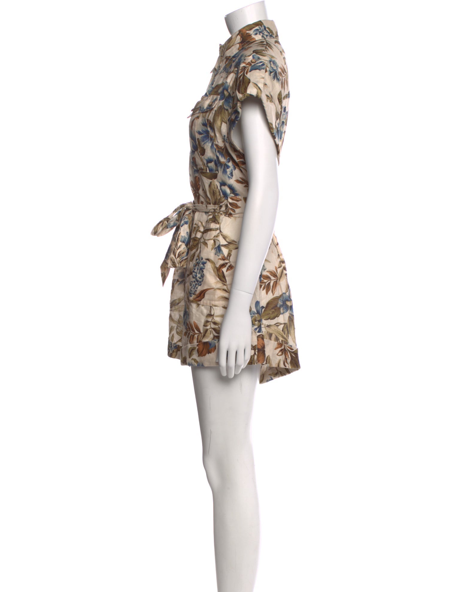 Zimmermann Linen Floral Print Romper