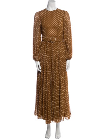 Zimmermann Polka Dot Print Long Dress