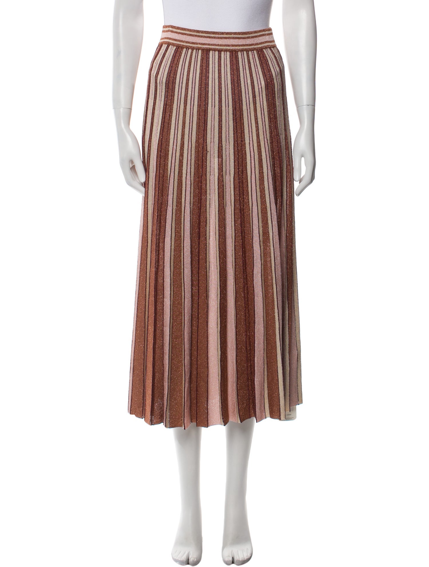 Zimmermann Striped Midi Length Skirt