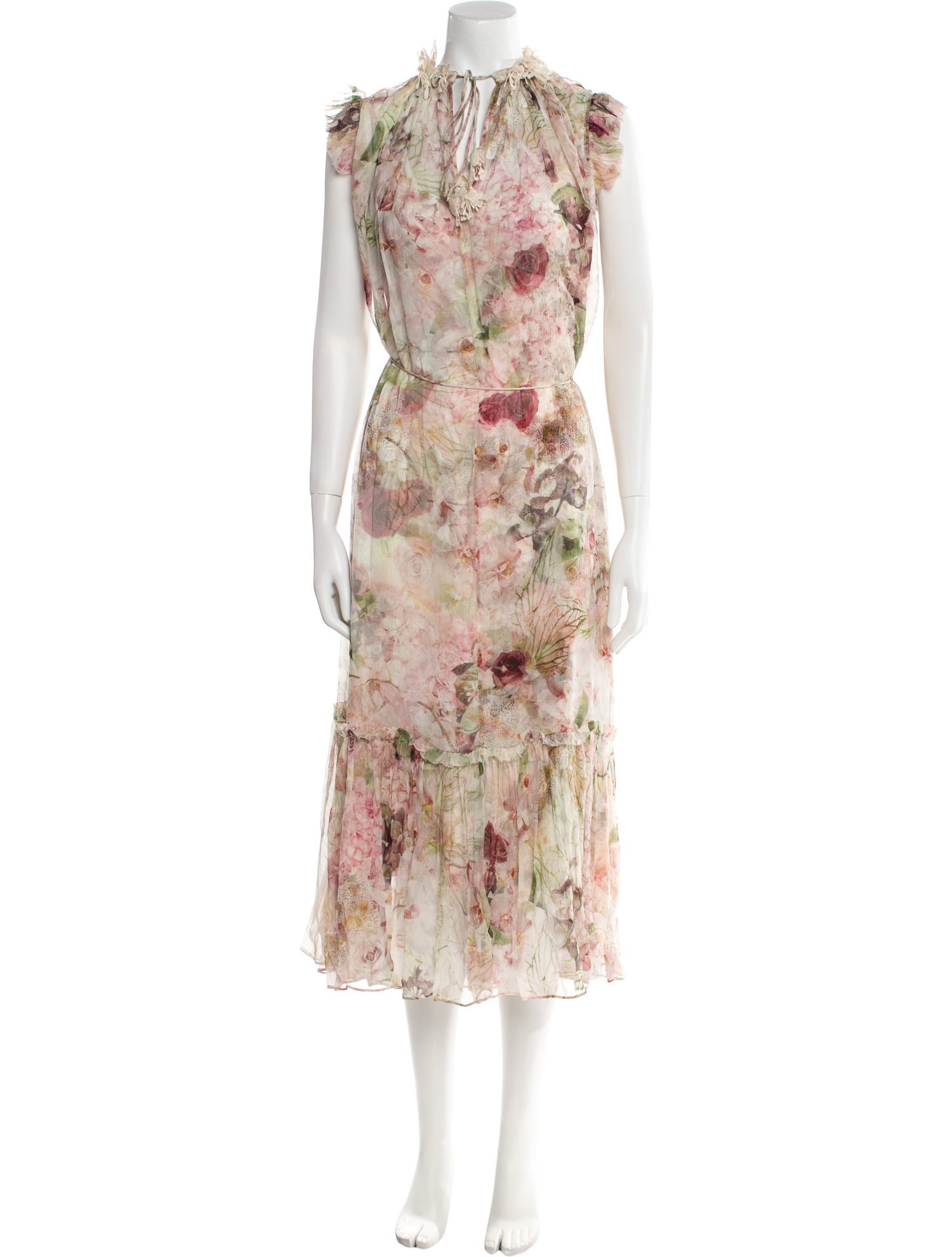 Zimmermann Floral Print Midi Length Dress