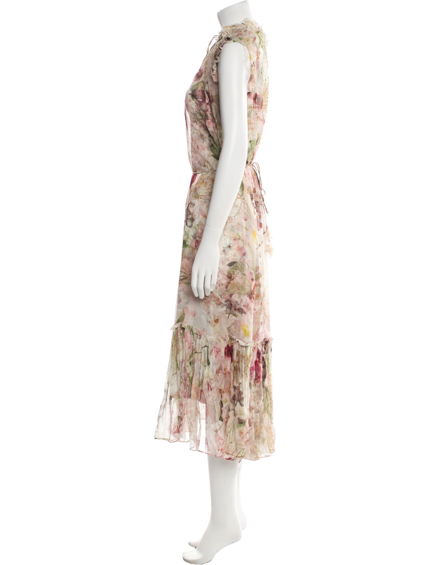 Zimmermann Floral Print Midi Length Dress