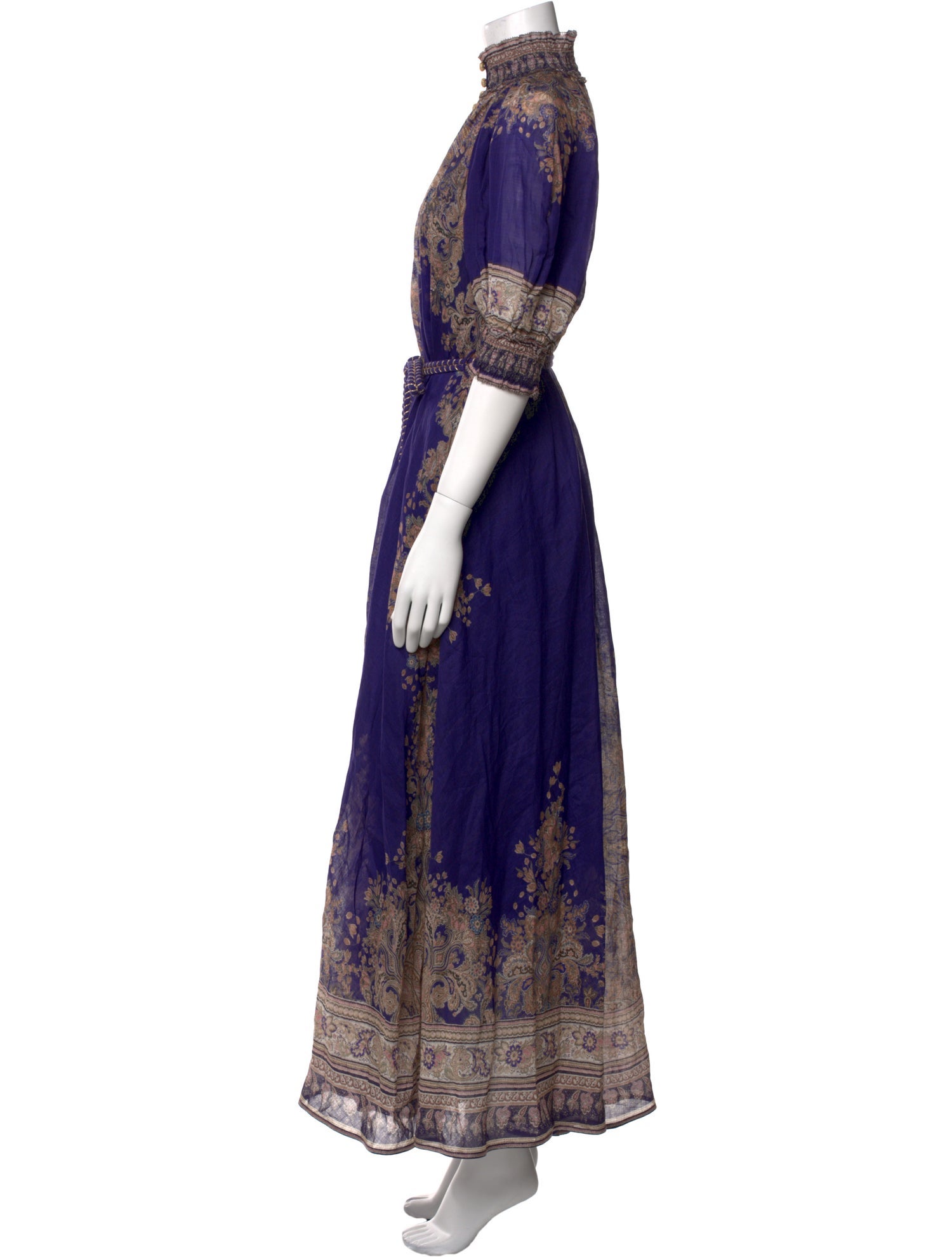 Zimmermann Plaid Print Long Dress