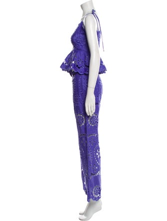 Zimmermann Linen Lace Pattern Pant Set