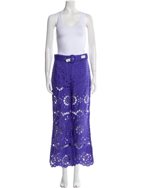 Zimmermann Linen Lace Pattern Pant Set
