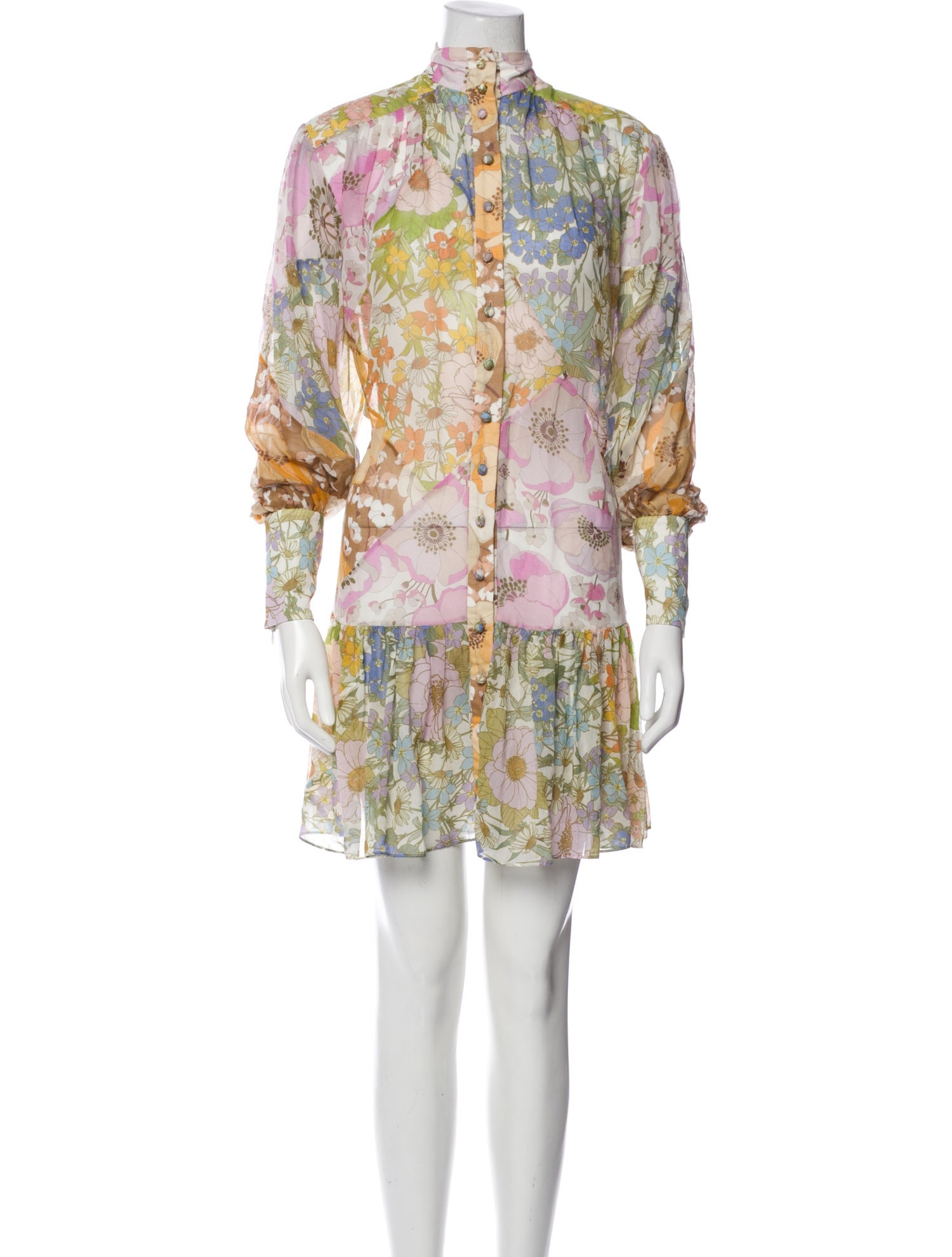 Zimmermann Floral Print Mini Dress