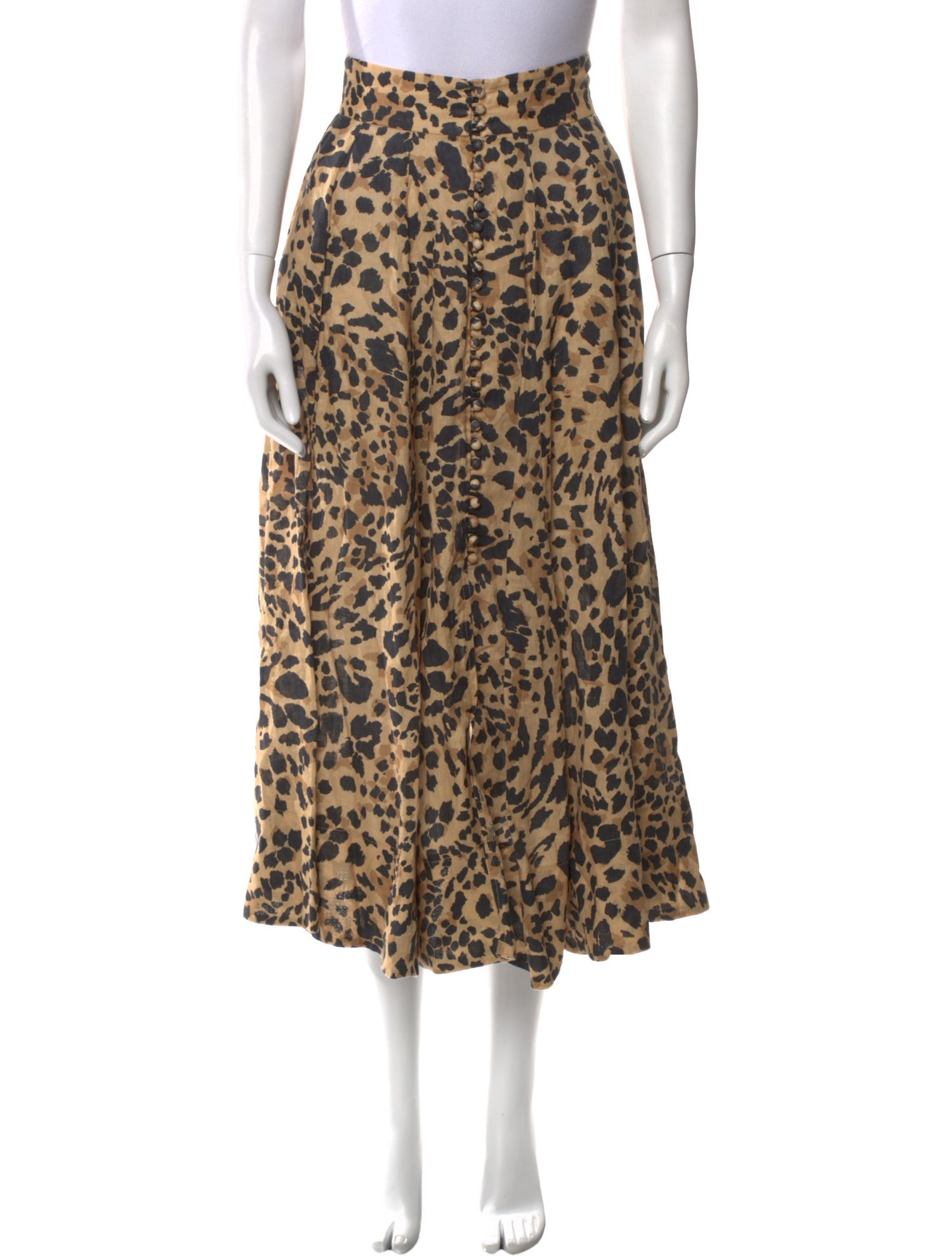 Zimmermann Linen Midi Length Skirt