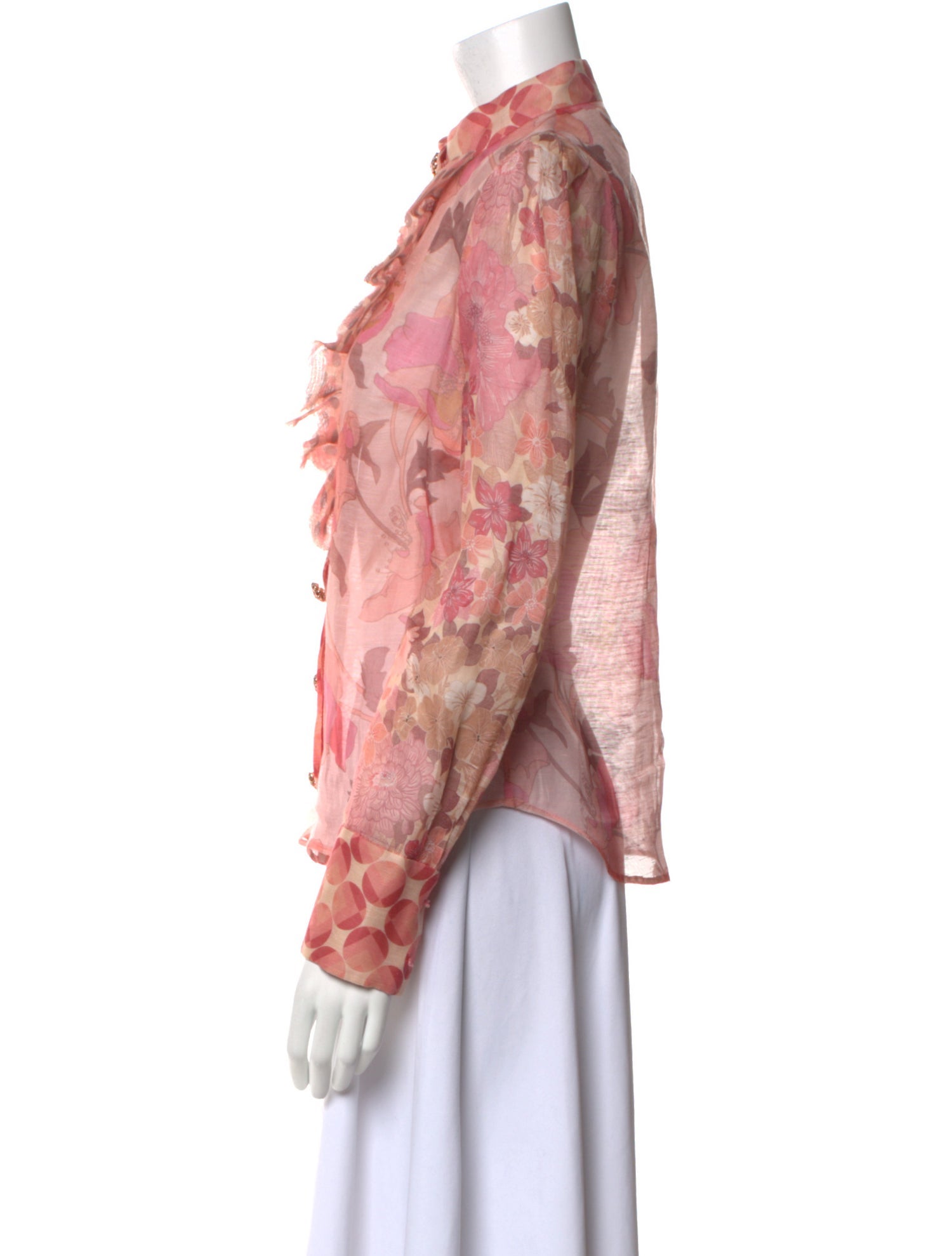 Zimmermann Linen Floral Print Blouse