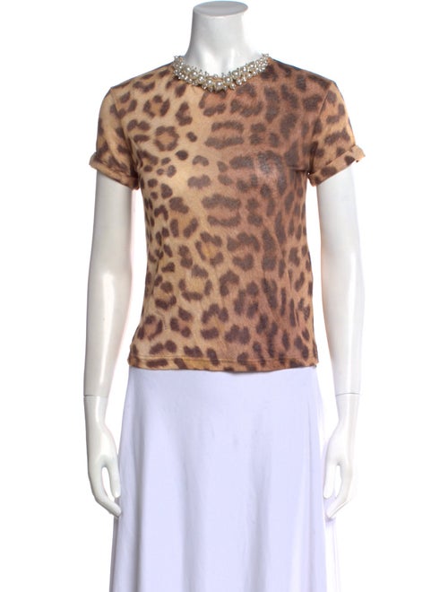 Zimmermann Linen Animal Print T-Shirt