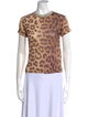 Zimmermann Linen Animal Print T-Shirt