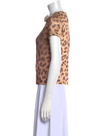 Zimmermann Linen Animal Print T-Shirt