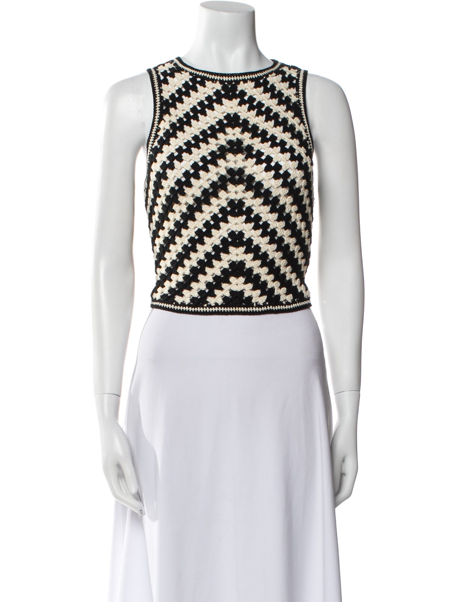 Zimmermann Printed Bateau Neckline Crop Top