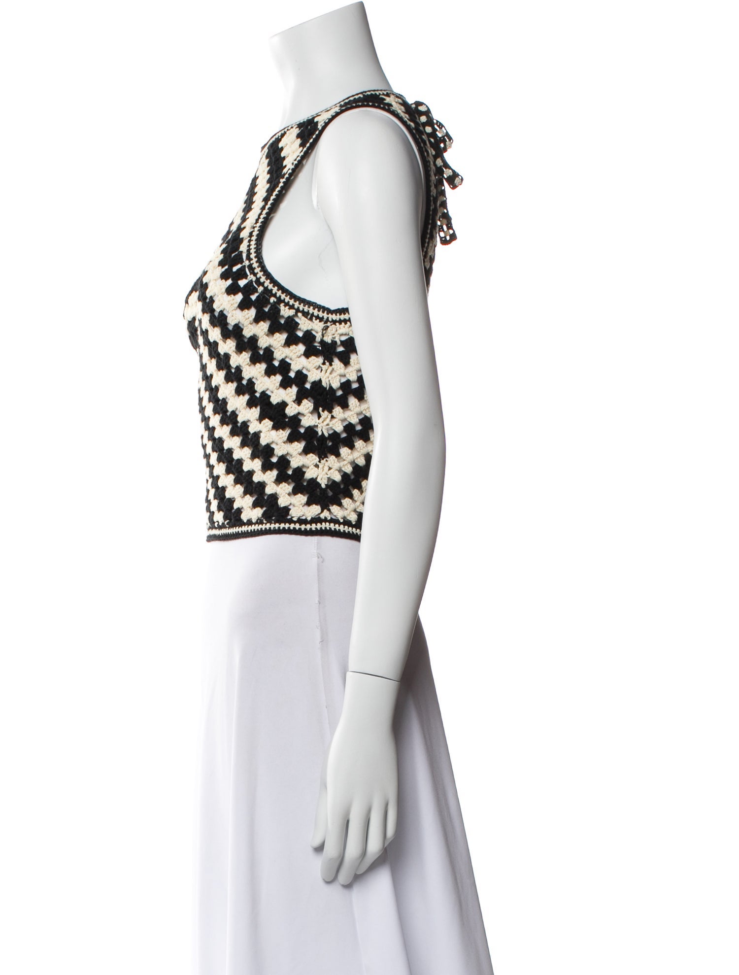 Zimmermann Printed Bateau Neckline Crop Top