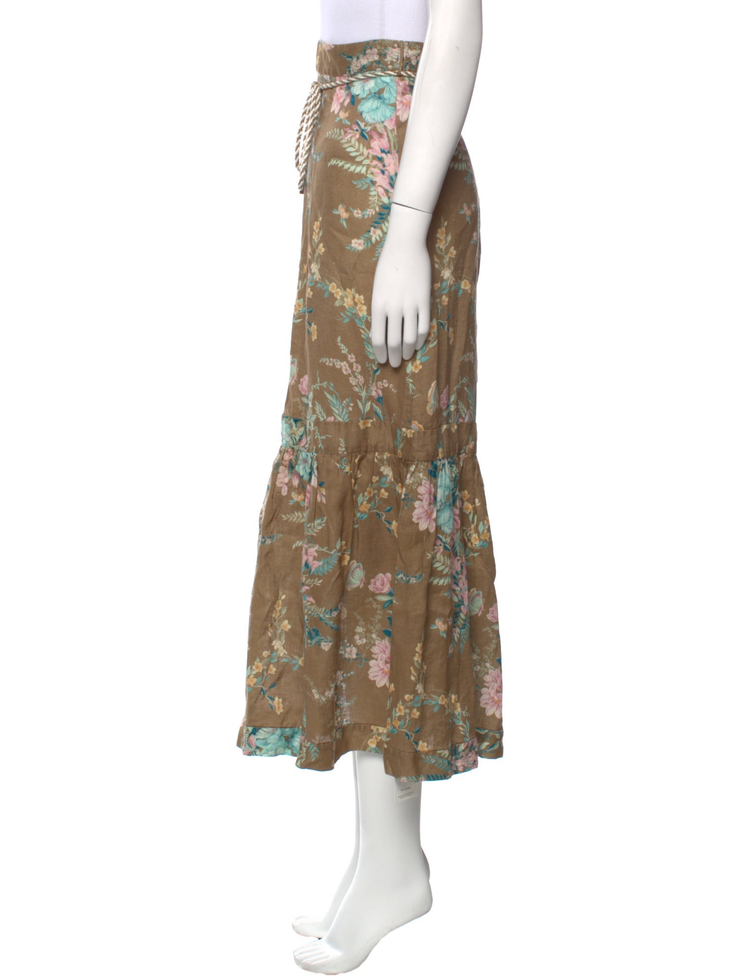 Zimmermann Linen Midi Length Skirt