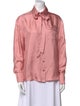 Zimmermann Silk Long Sleeve Button-Up Top