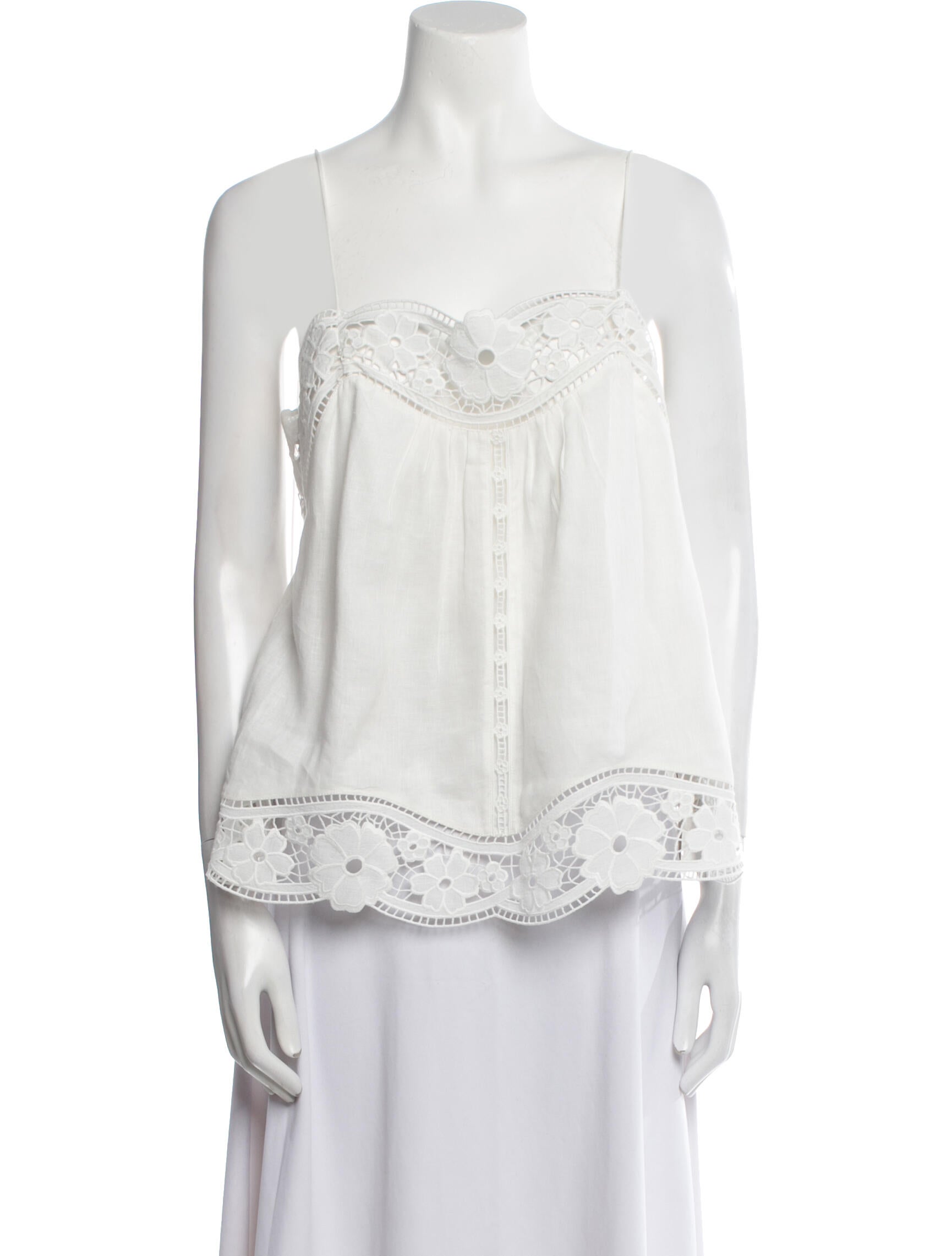 Zimmermann Linen Square Neckline Blouse w/ Tags