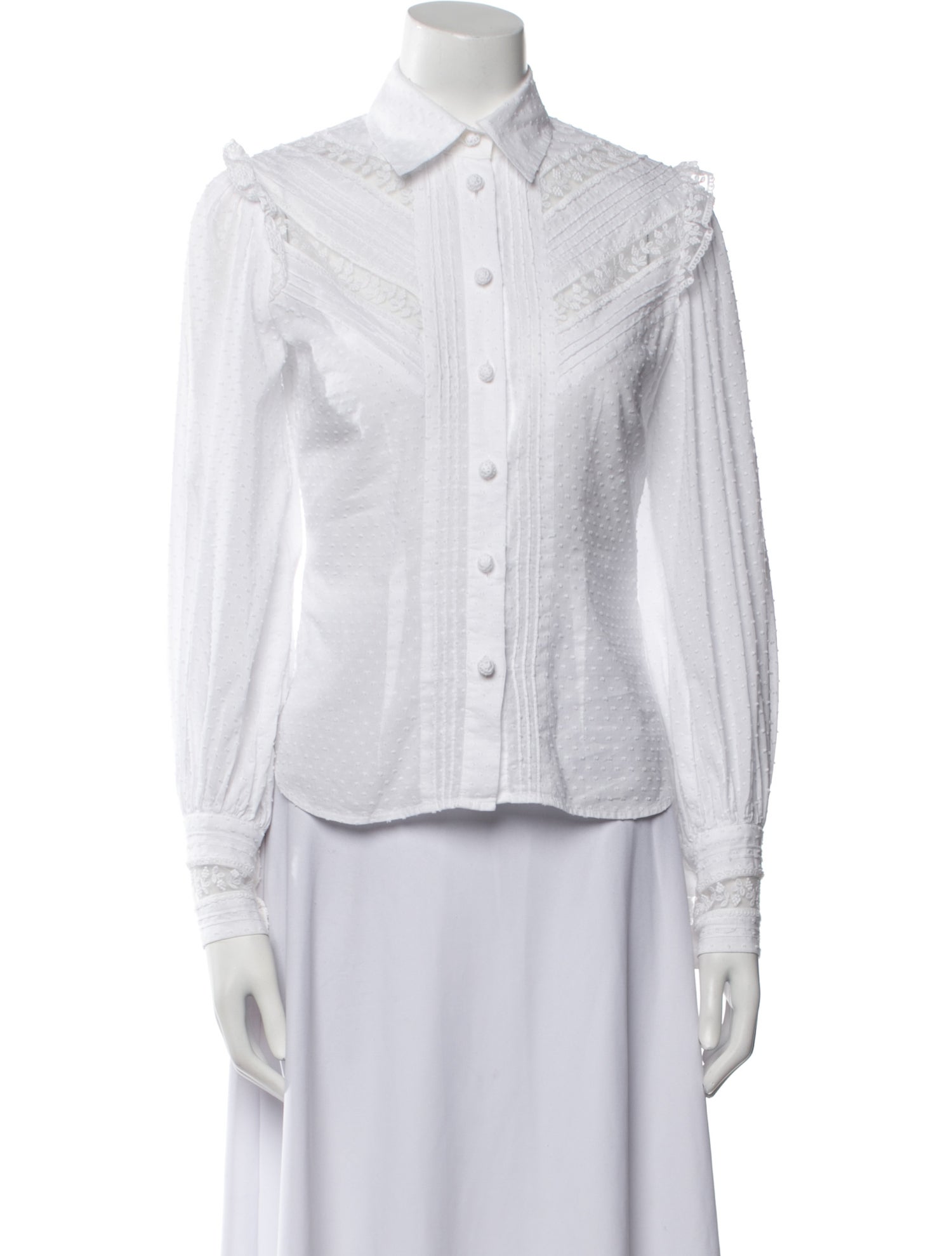 Zimmermann Long Sleeve Button-Up Top