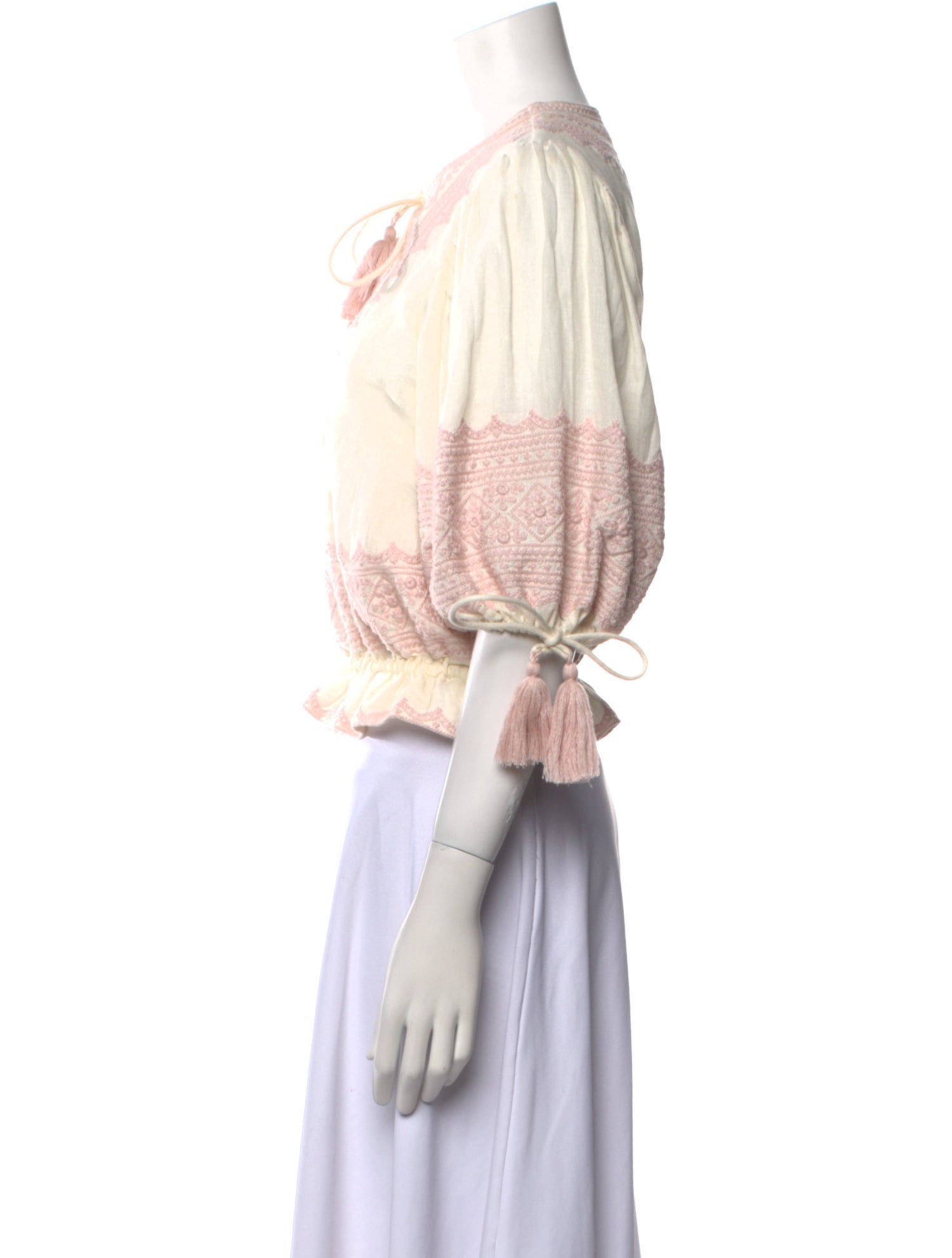 Zimmermann Printed Crew Neck Crop Top