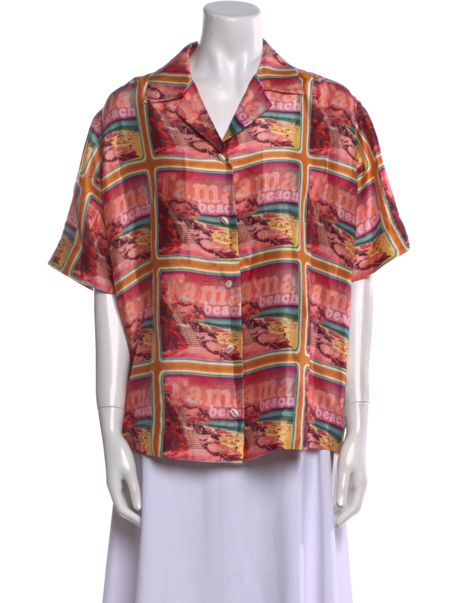 Zimmermann Silk Printed Button-Up Top