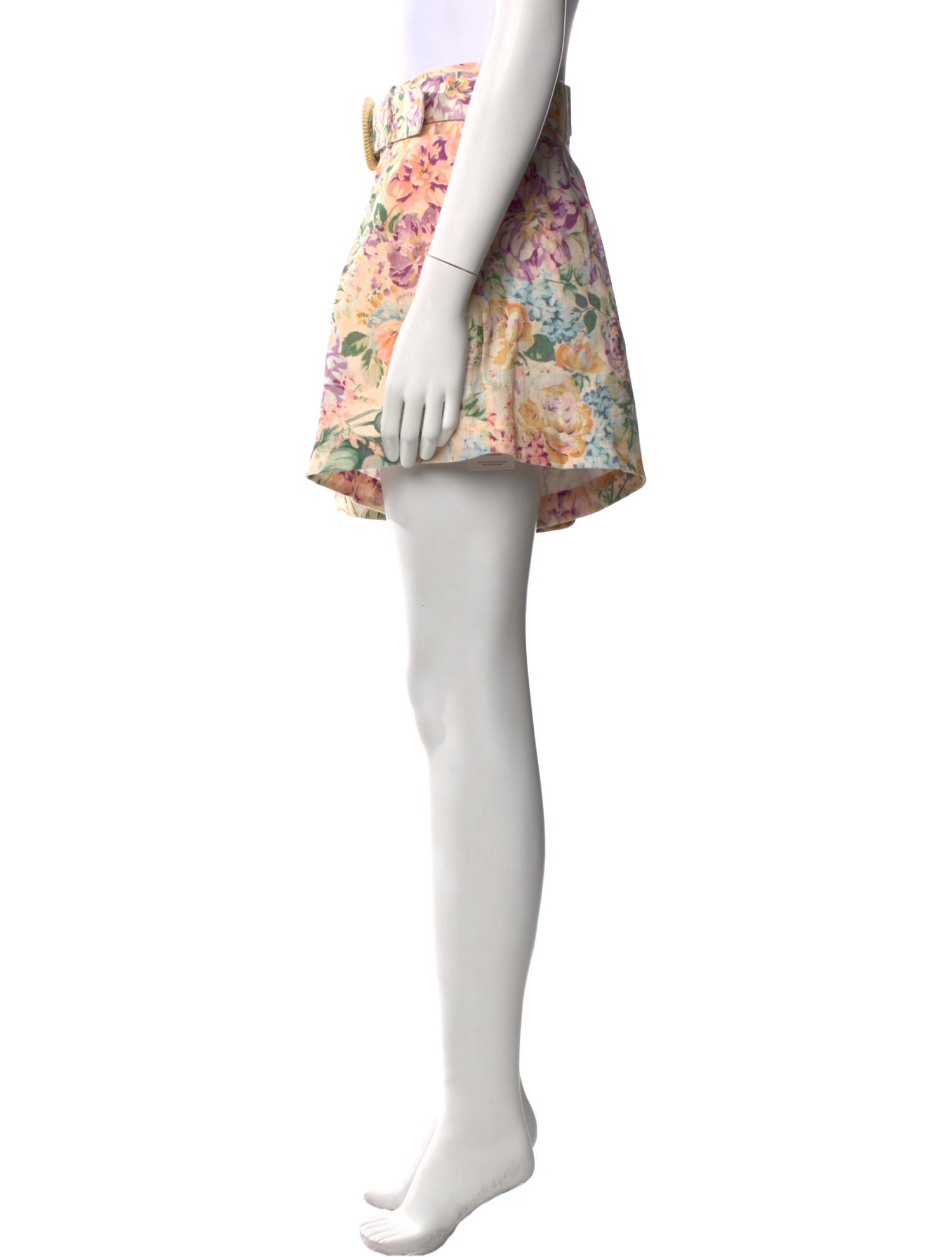 Zimmermann Floral Print Mini Shorts