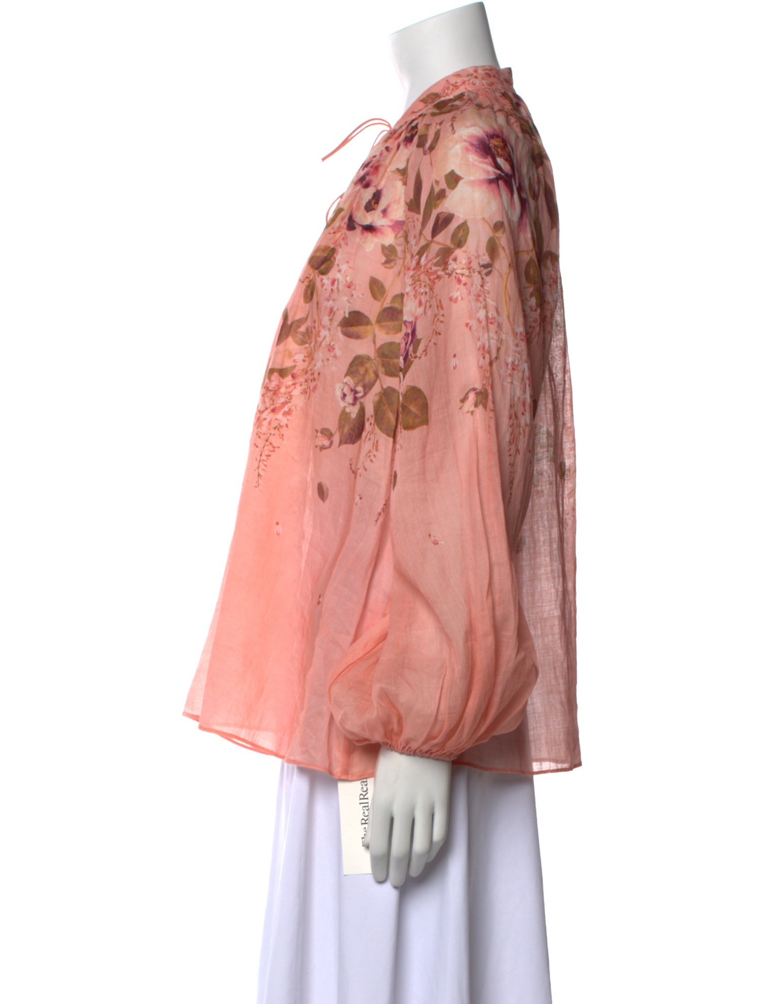 Zimmermann Mock Neck Long Sleeve Blouse