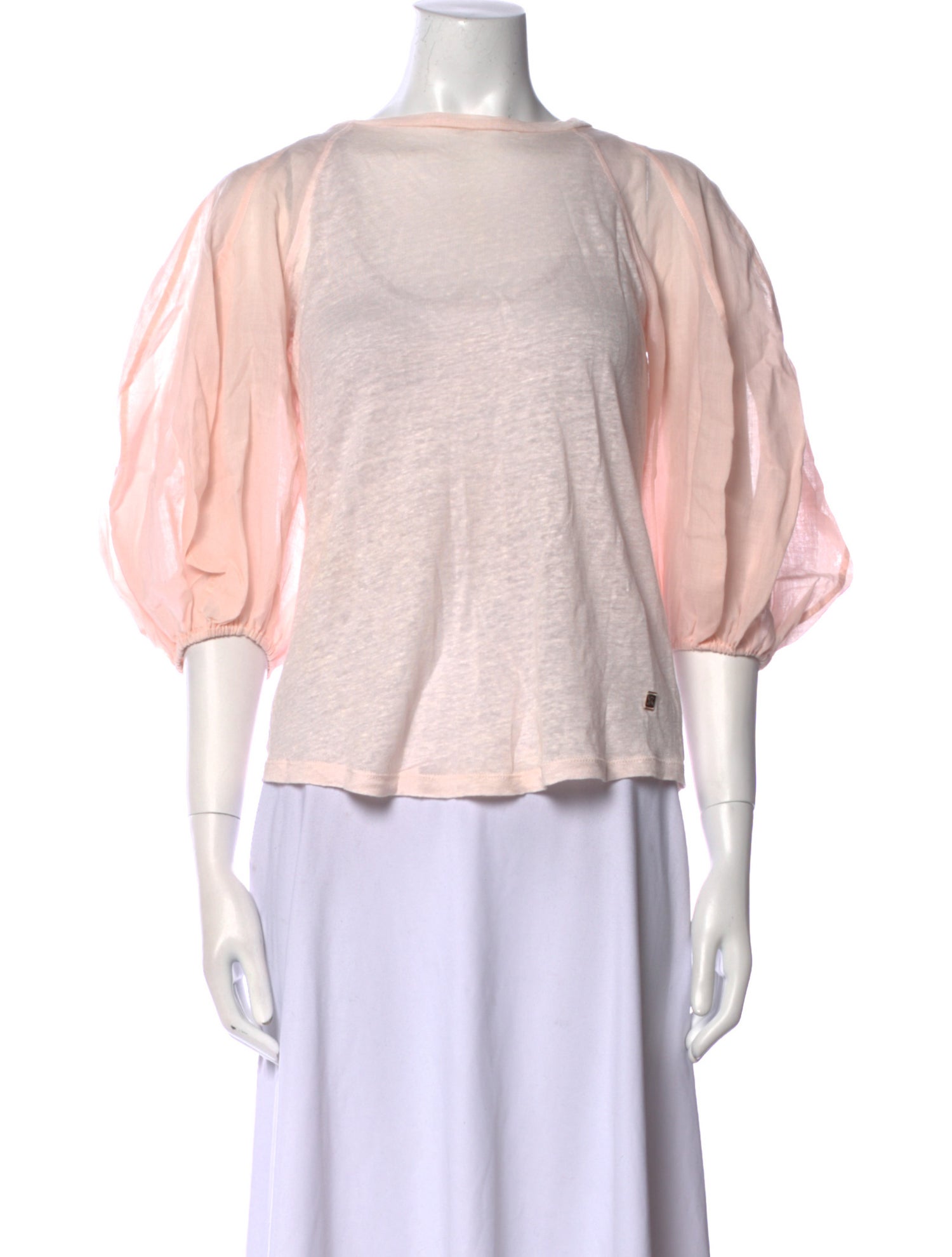 Zimmermann Linen Bateau Neckline Crop Top