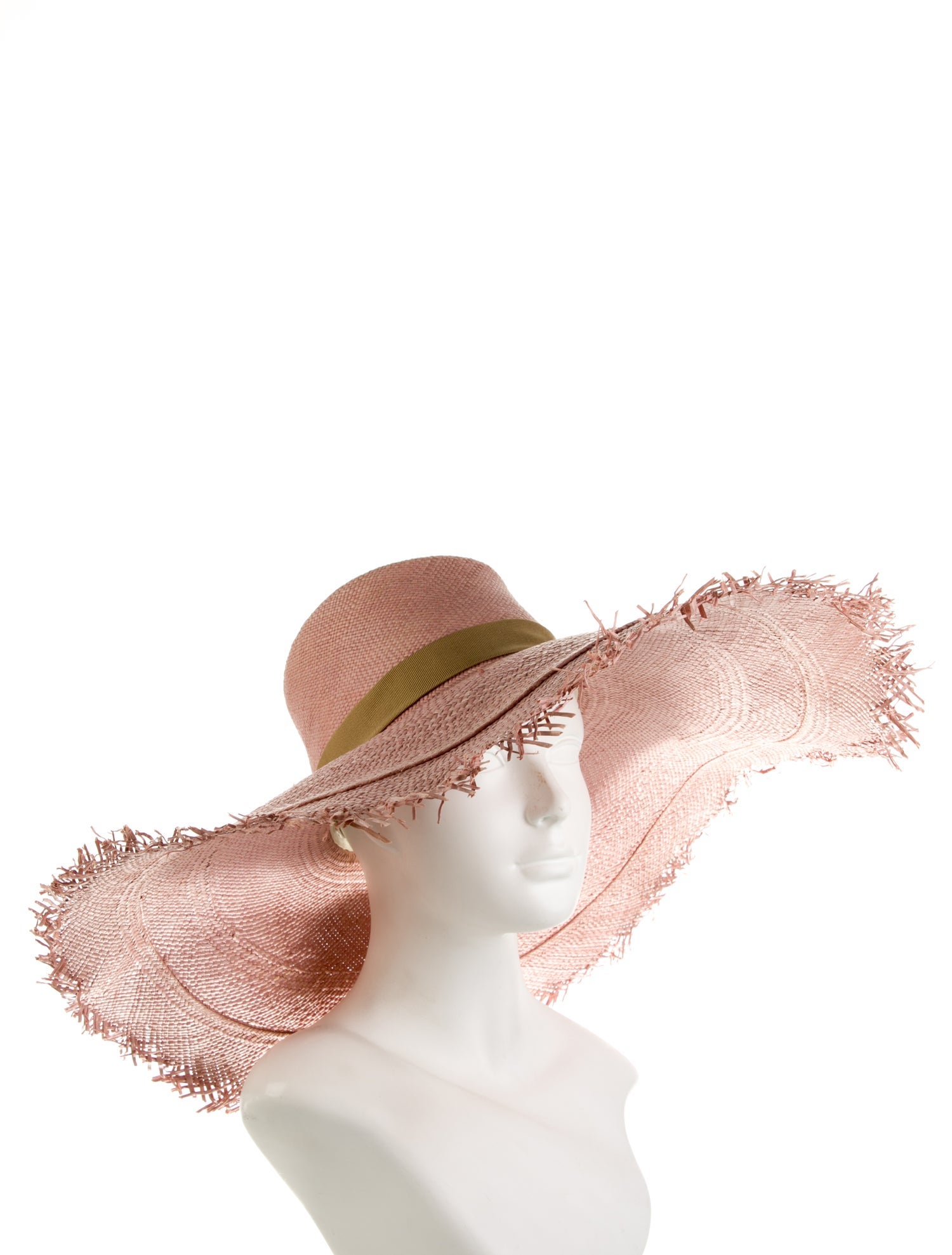 Zimmermann Pink straw Zimmermann hat with trim embellishment