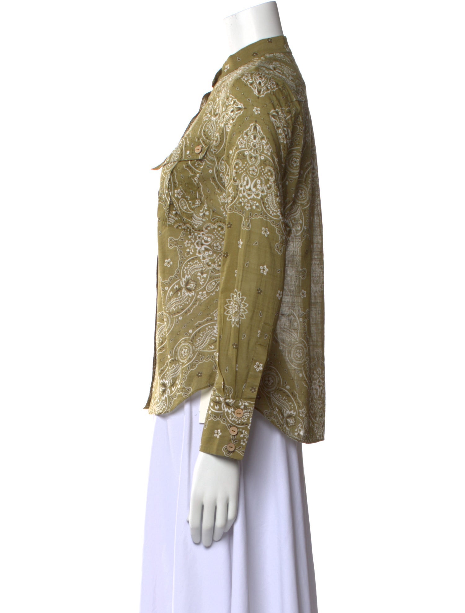 Zimmermann Paisley Print Mock Neck Blouse