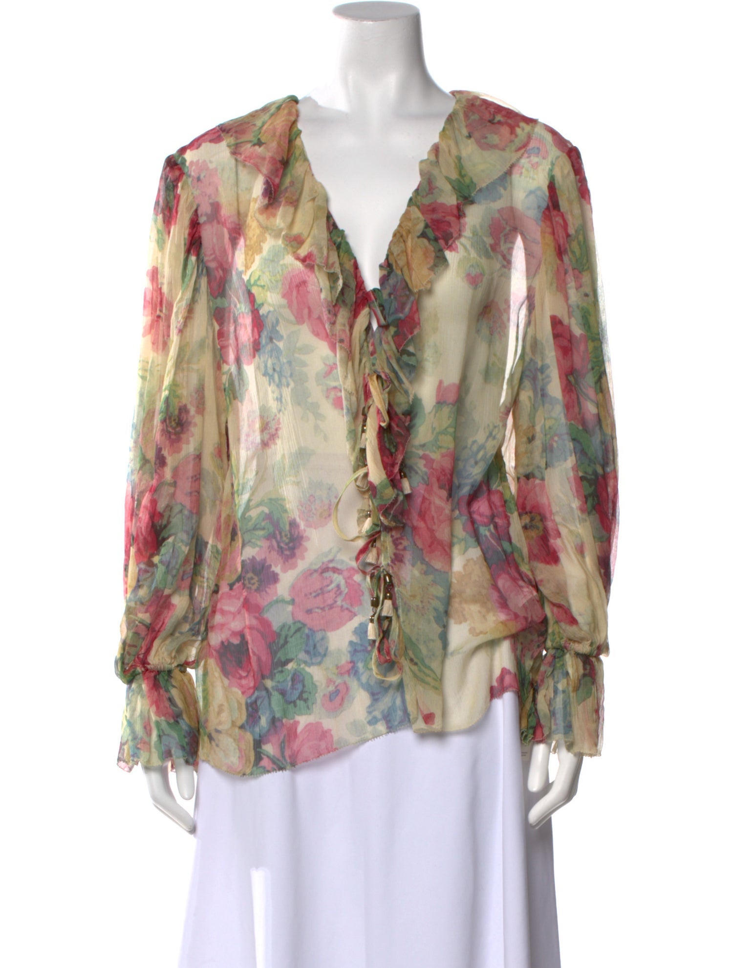 Zimmermann Silk Floral Print Blouse