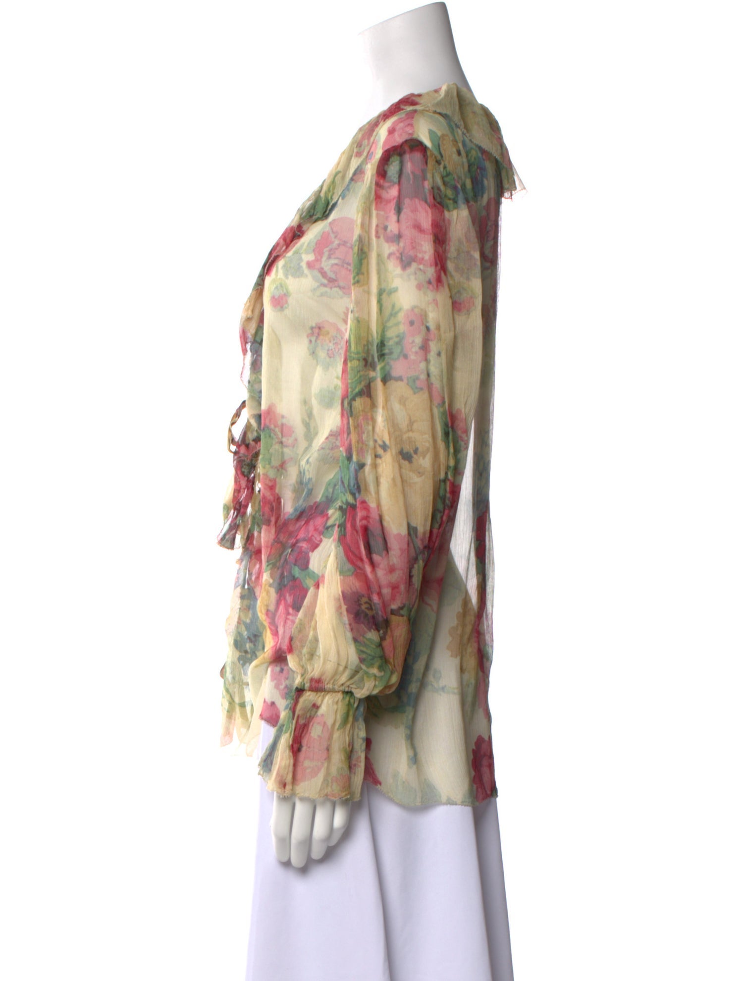 Zimmermann Silk Floral Print Blouse