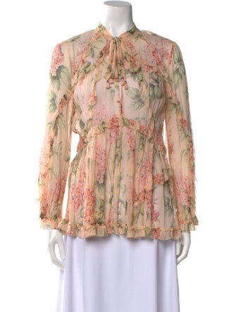 Zimmermann Silk Floral Print Blouse