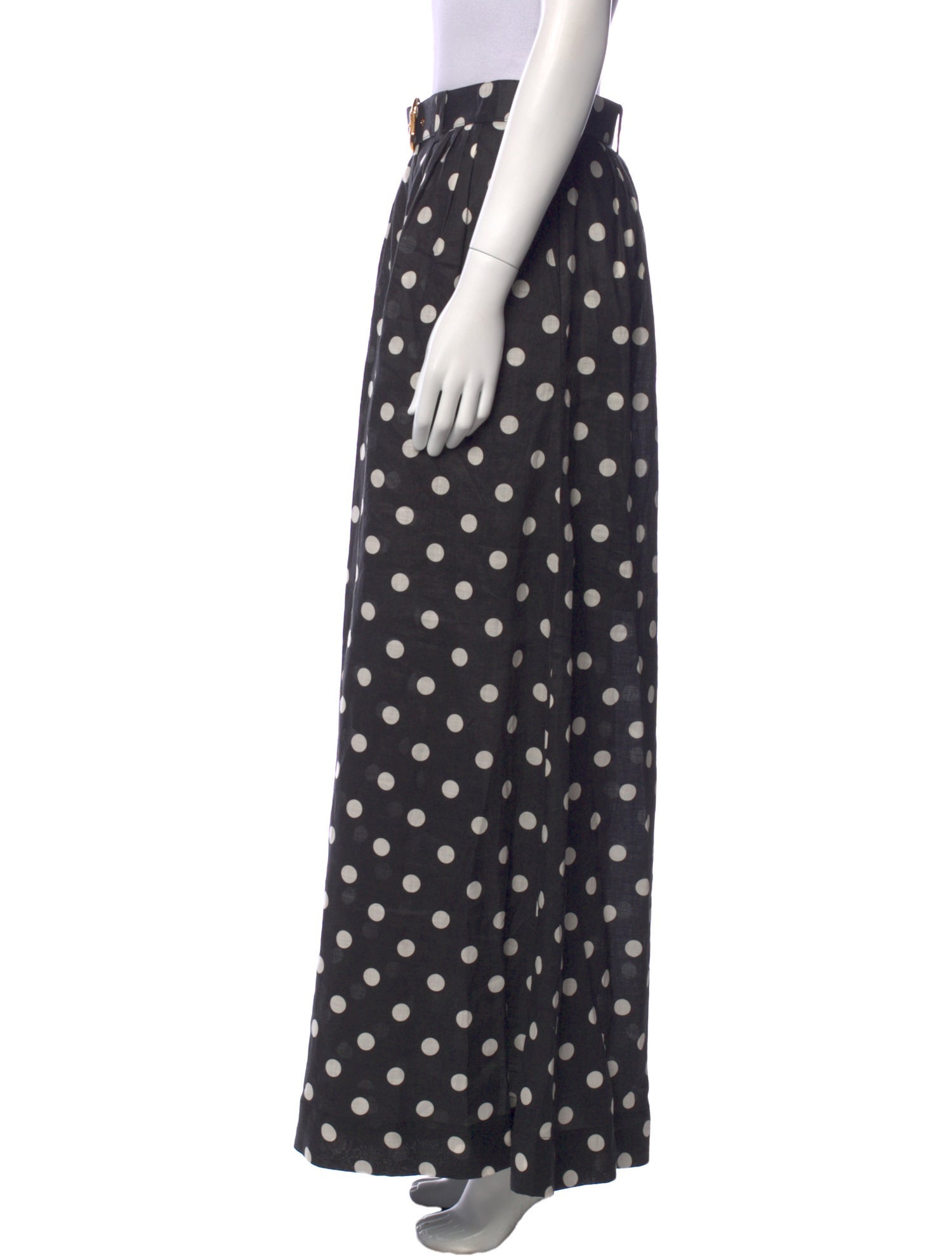 Zimmermann Polka Dot Print Wide Leg Pants