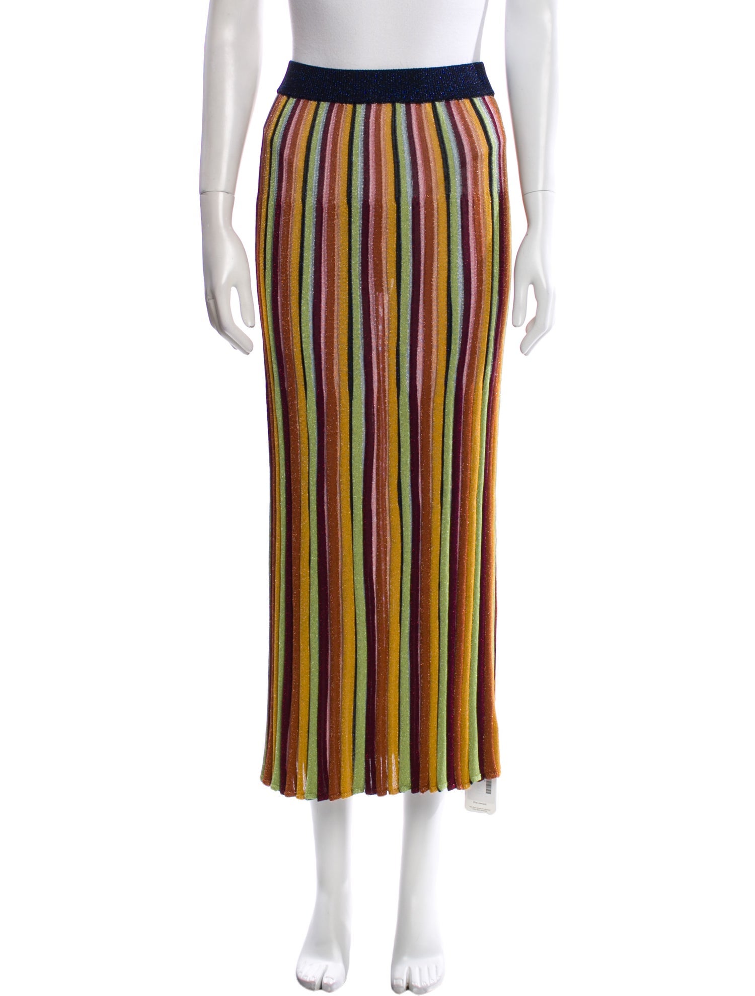 Zimmermann Striped Midi Length Skirt