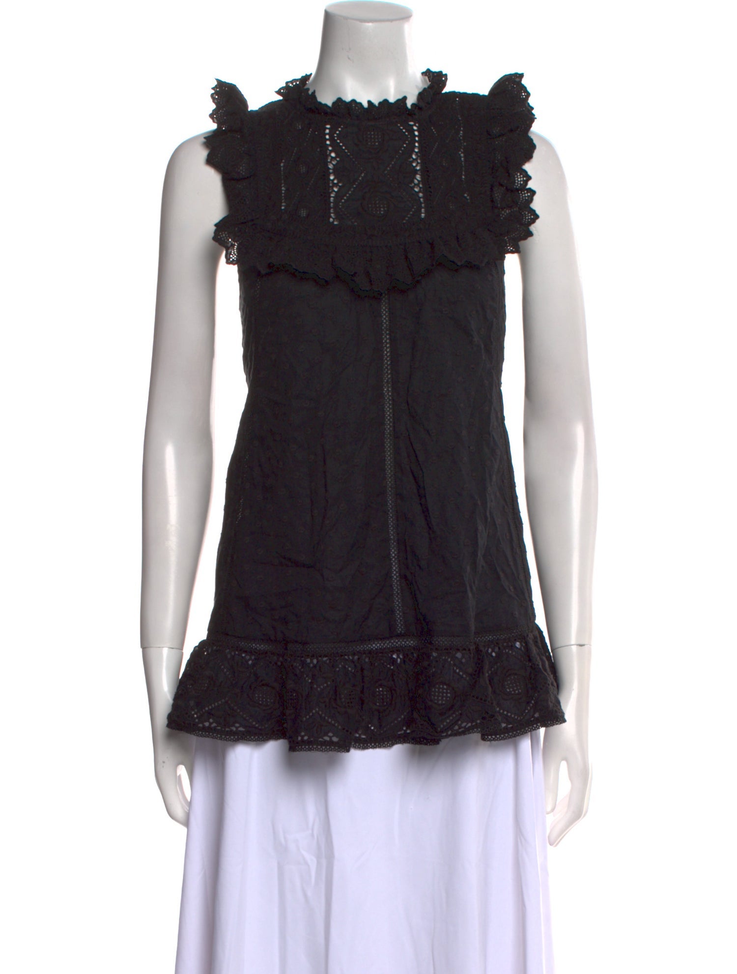 Zimmermann Mock Neck Sleeveless Blouse