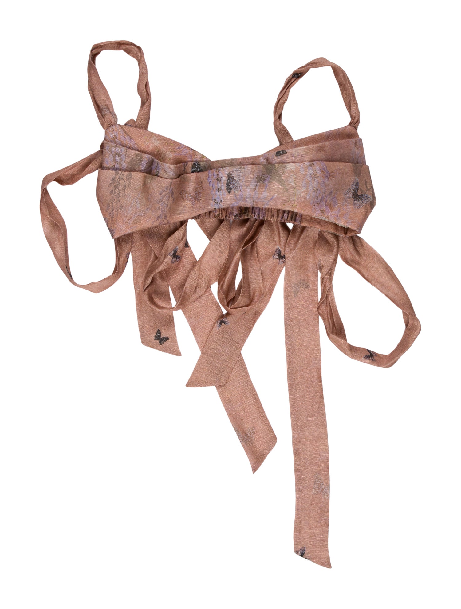 Zimmermann Linen Strapless Crop Top