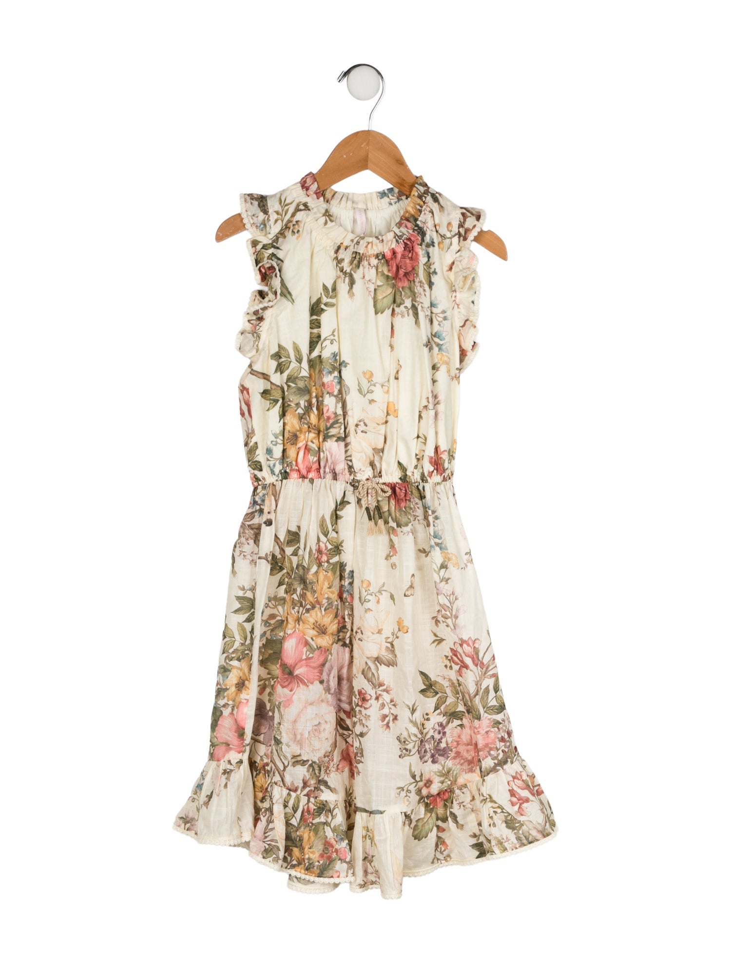 Zimmermann Girls' Floral Printed Sleeveless Dress