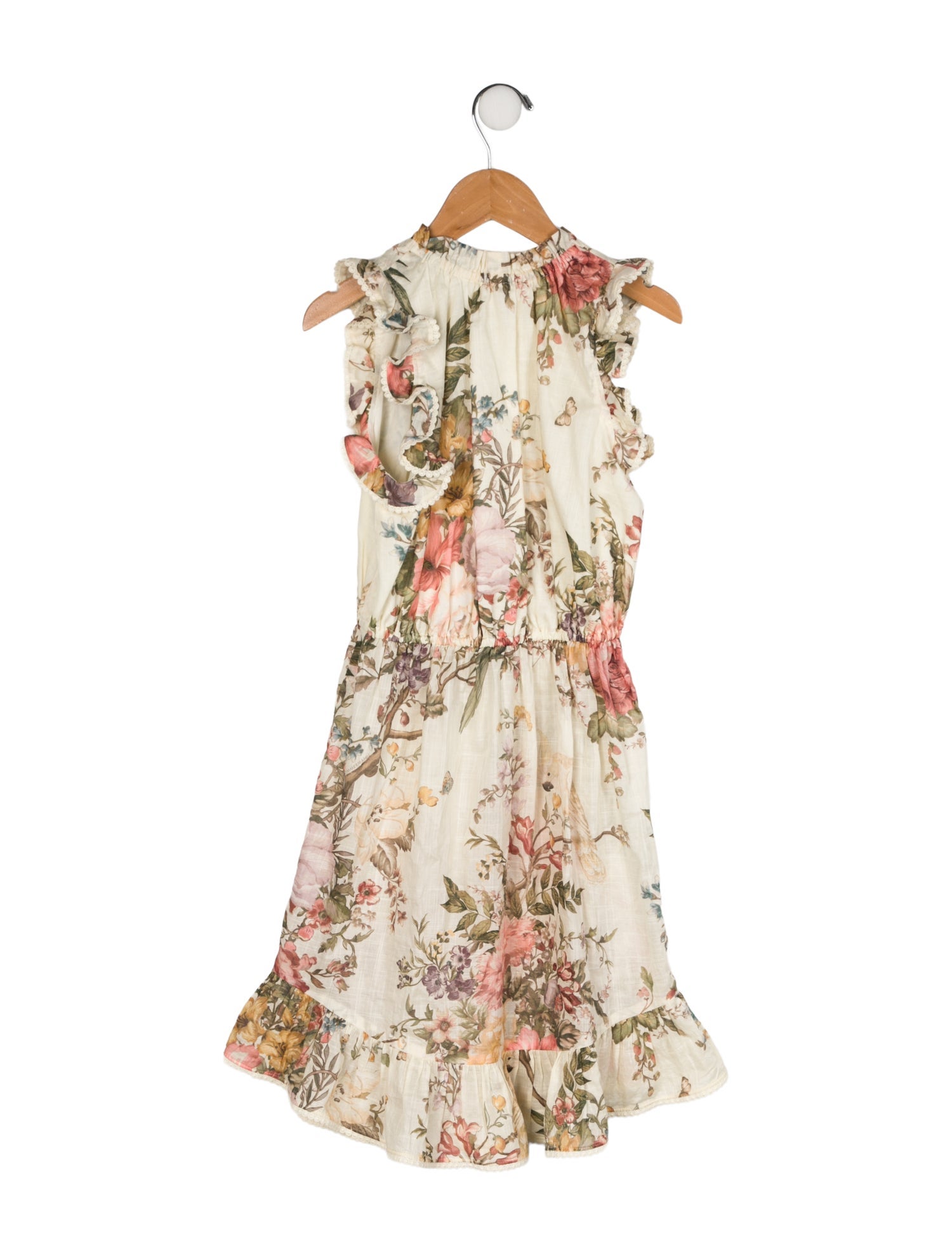 Zimmermann Girls' Floral Printed Sleeveless Dress