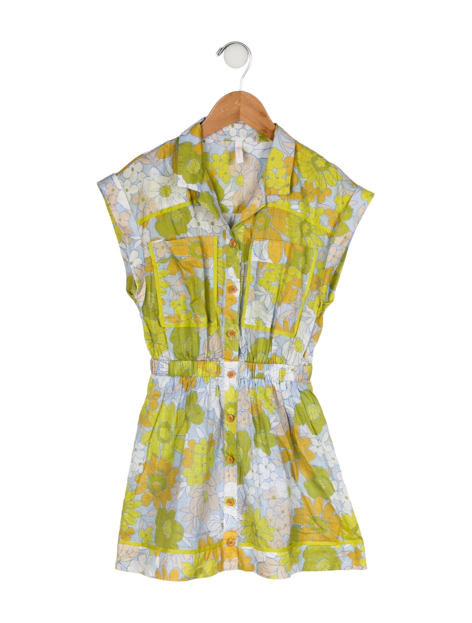 Zimmermann Girls' Floral Printed Sleeveless Dress