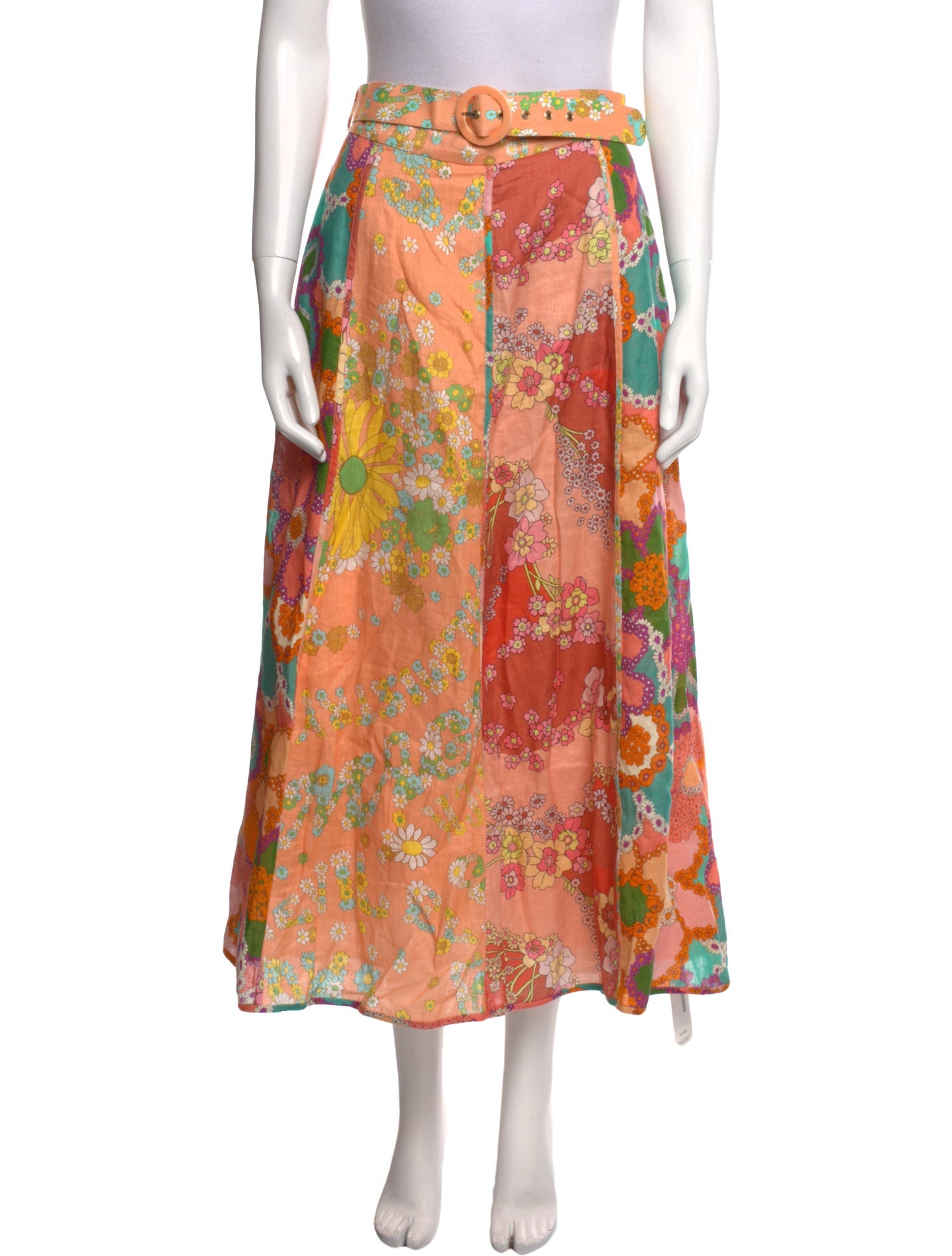 Zimmermann Linen Midi Length Skirt