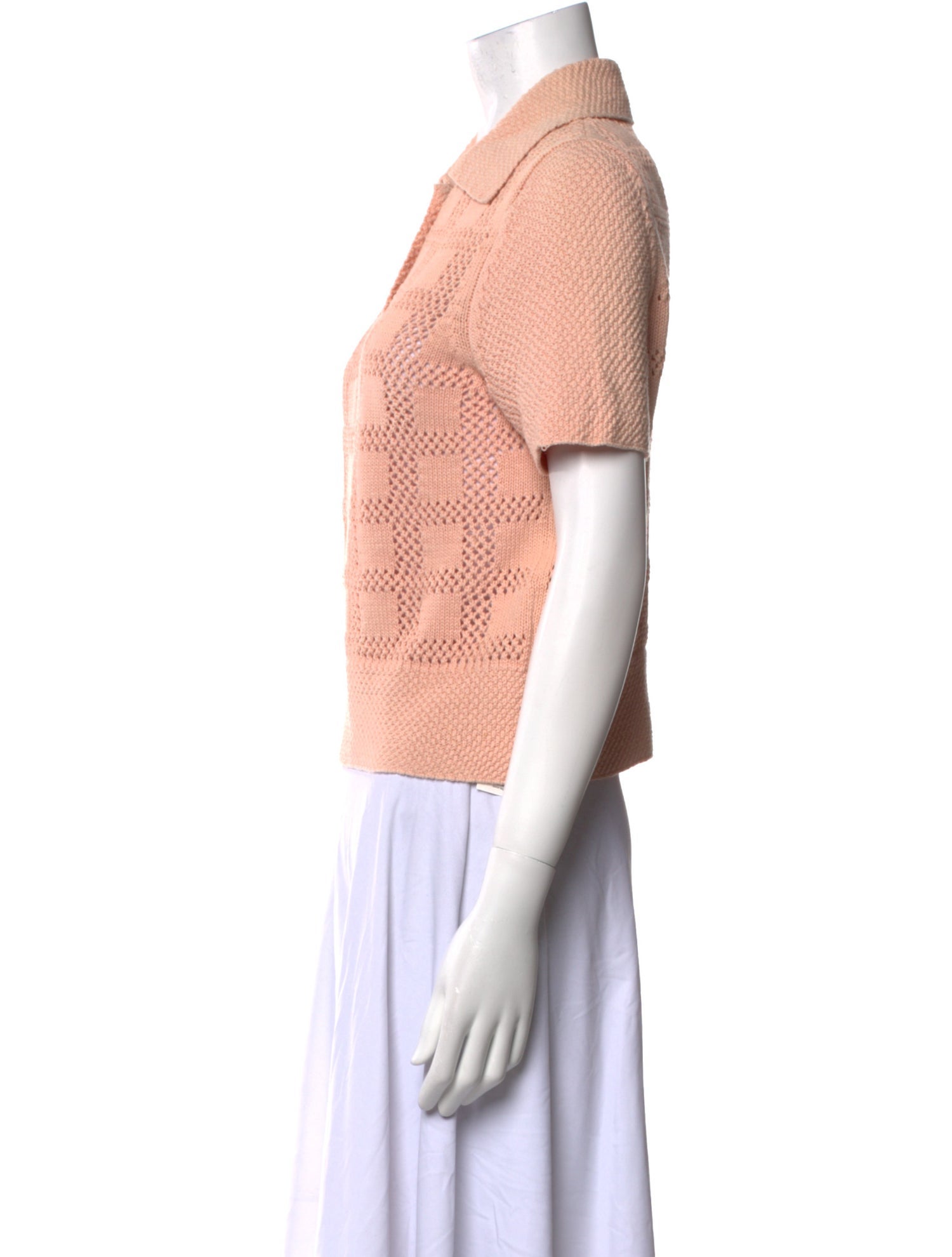 Zimmermann Plaid Print Short Sleeve Polo