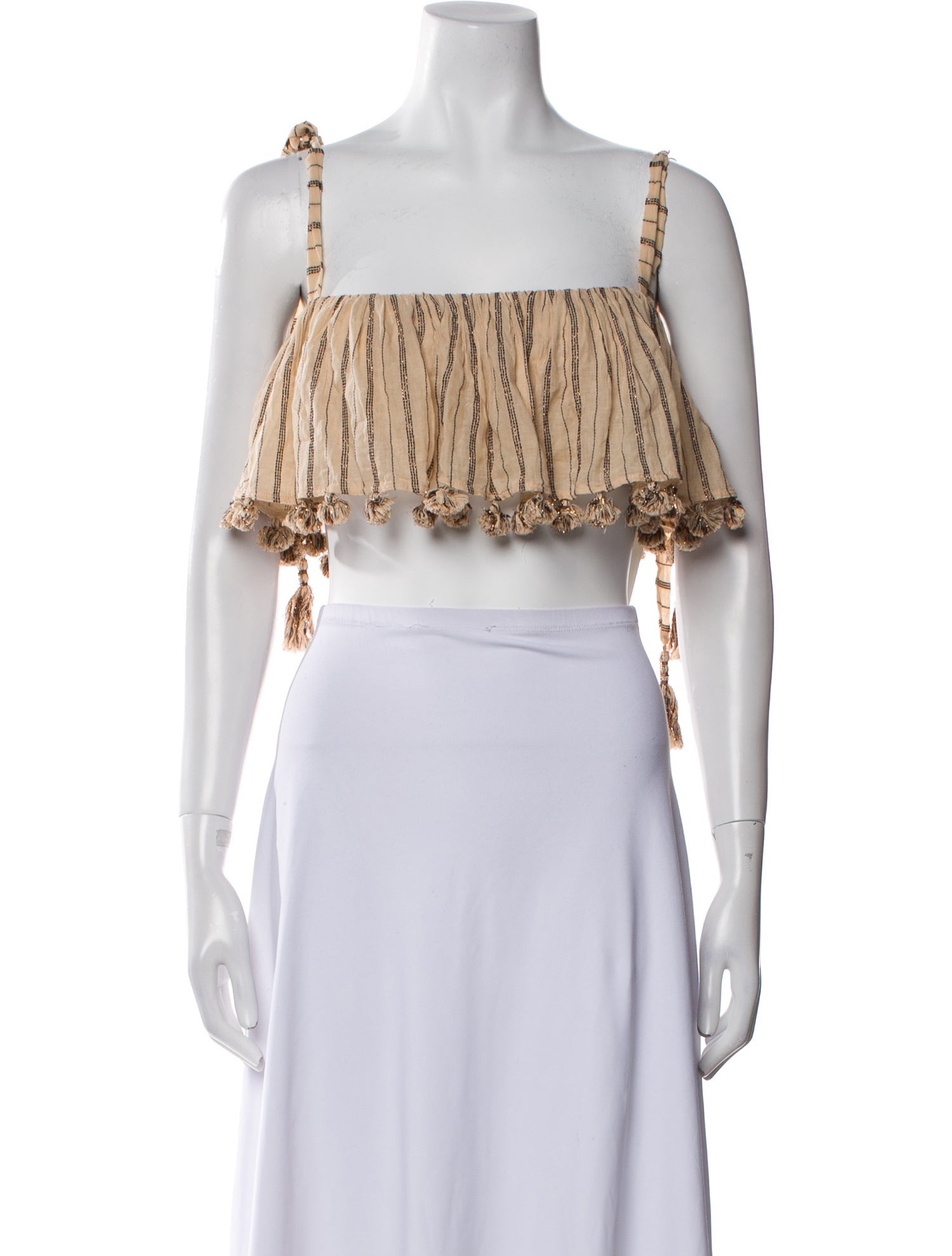 Zimmermann Square Neckline Sleeveless Crop Top