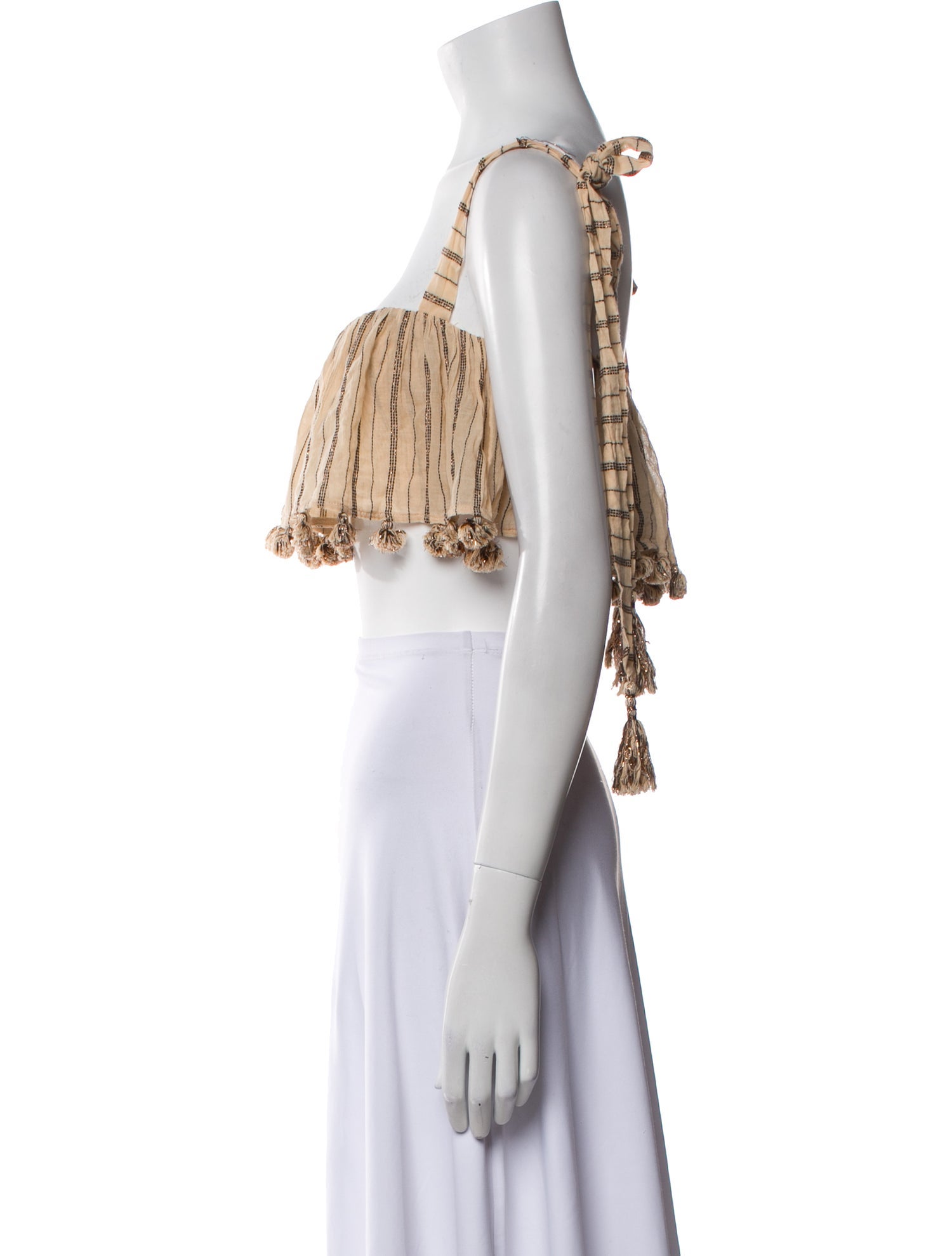 Zimmermann Square Neckline Sleeveless Crop Top