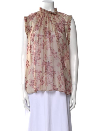 Zimmermann Silk Floral Print Blouse