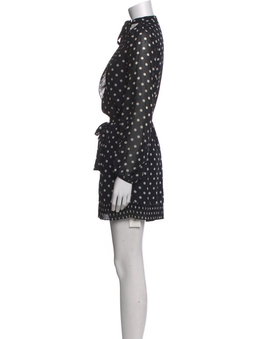 Zimmermann Polka Dot Print Tie Neck Romper