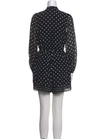 Zimmermann Polka Dot Print Tie Neck Romper
