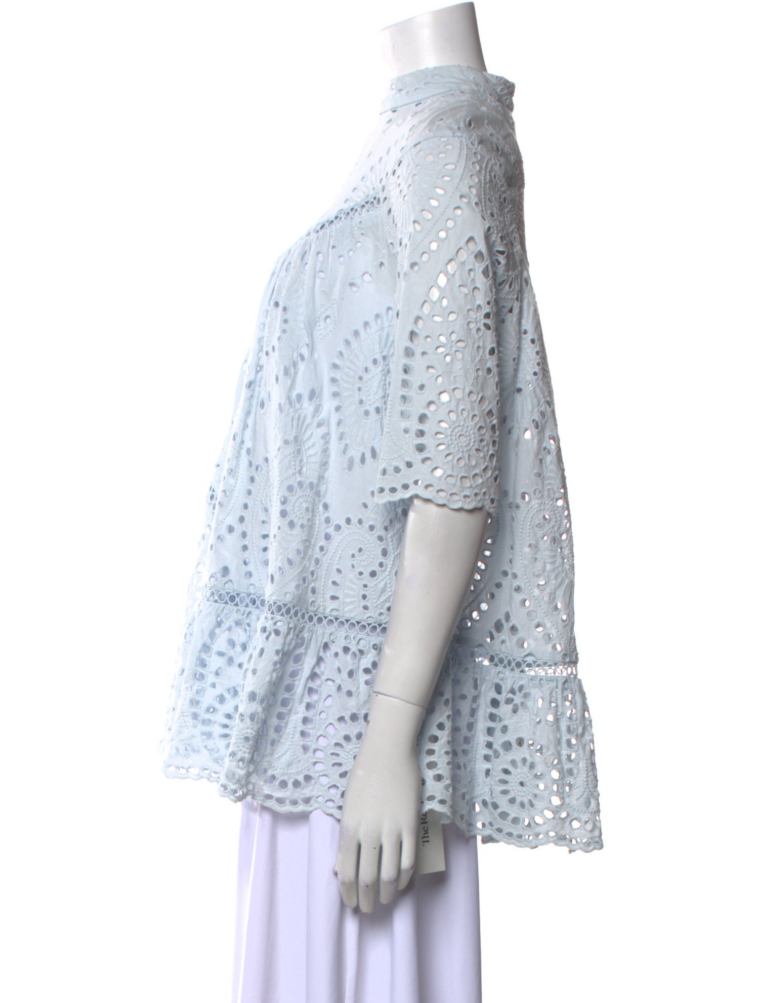 Zimmermann Printed Mock Neck Blouse