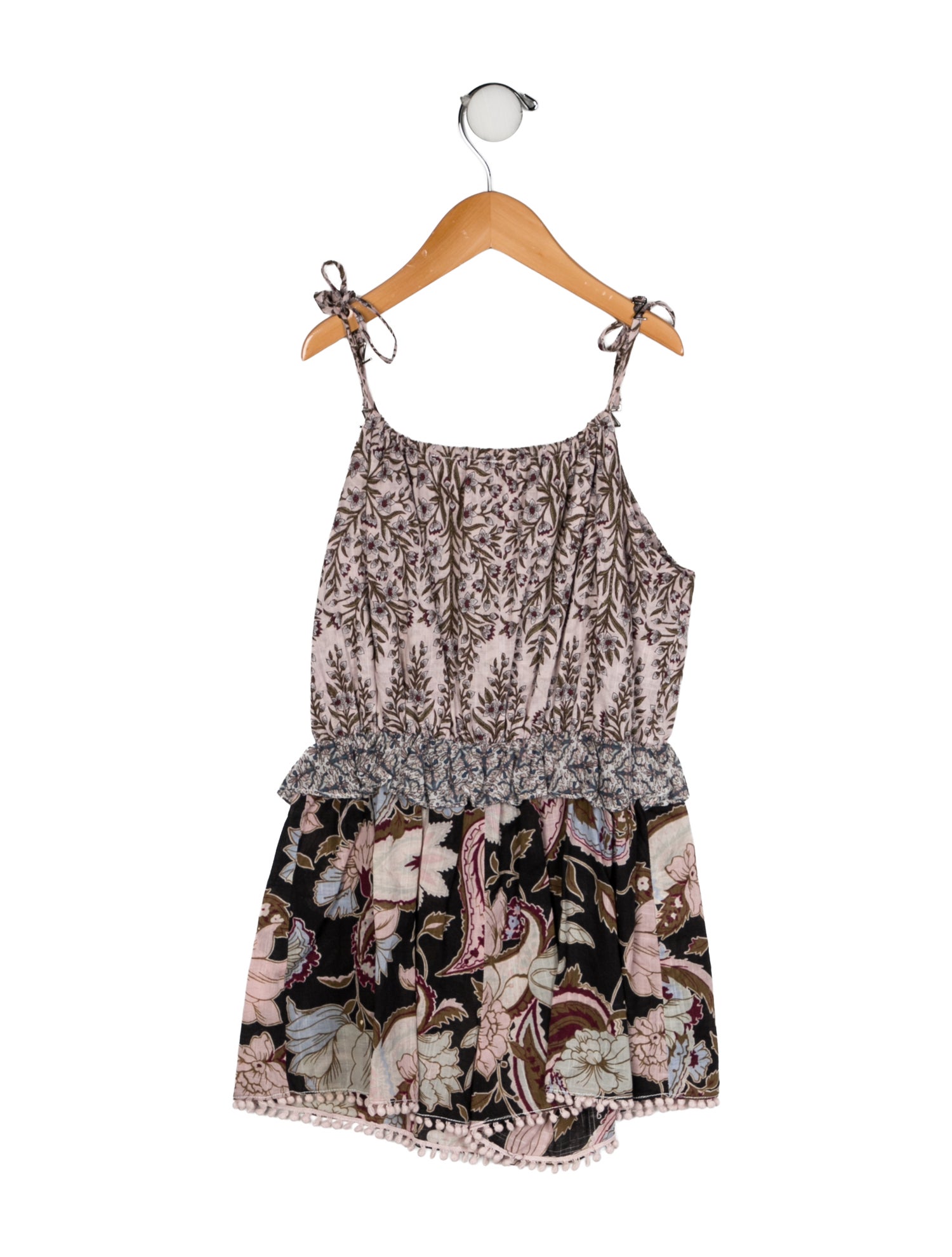 Zimmermann Girls' Floral Print Sleeveless Romper