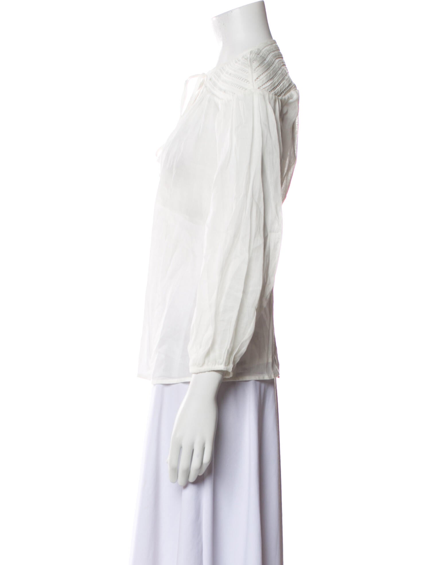 Zimmermann V-Neck Three-Quarter Sleeve Blouse